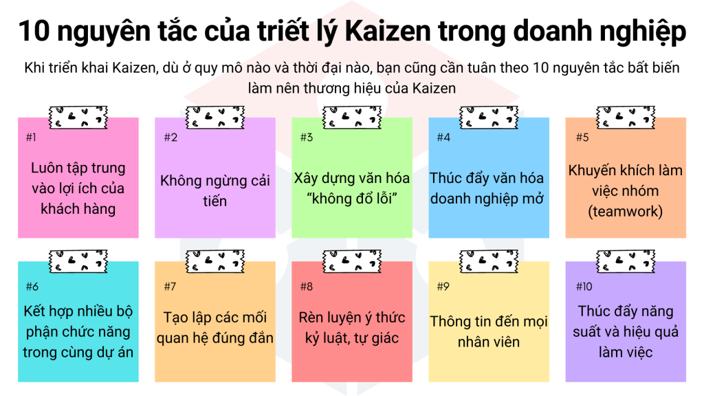 10 nguyên tắc của triết lý Kaizen trong doanh nghiệp